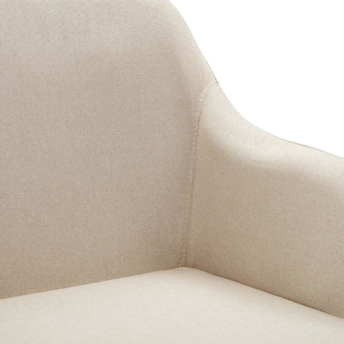 Swen Studio -  Swivel Dining Chairs 6 pcs Cream Fabric (UK/IE/FI/NO only) (6x331500)